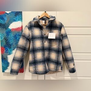 Plaid Button-Up Sherpa lined heavyweight Jacket